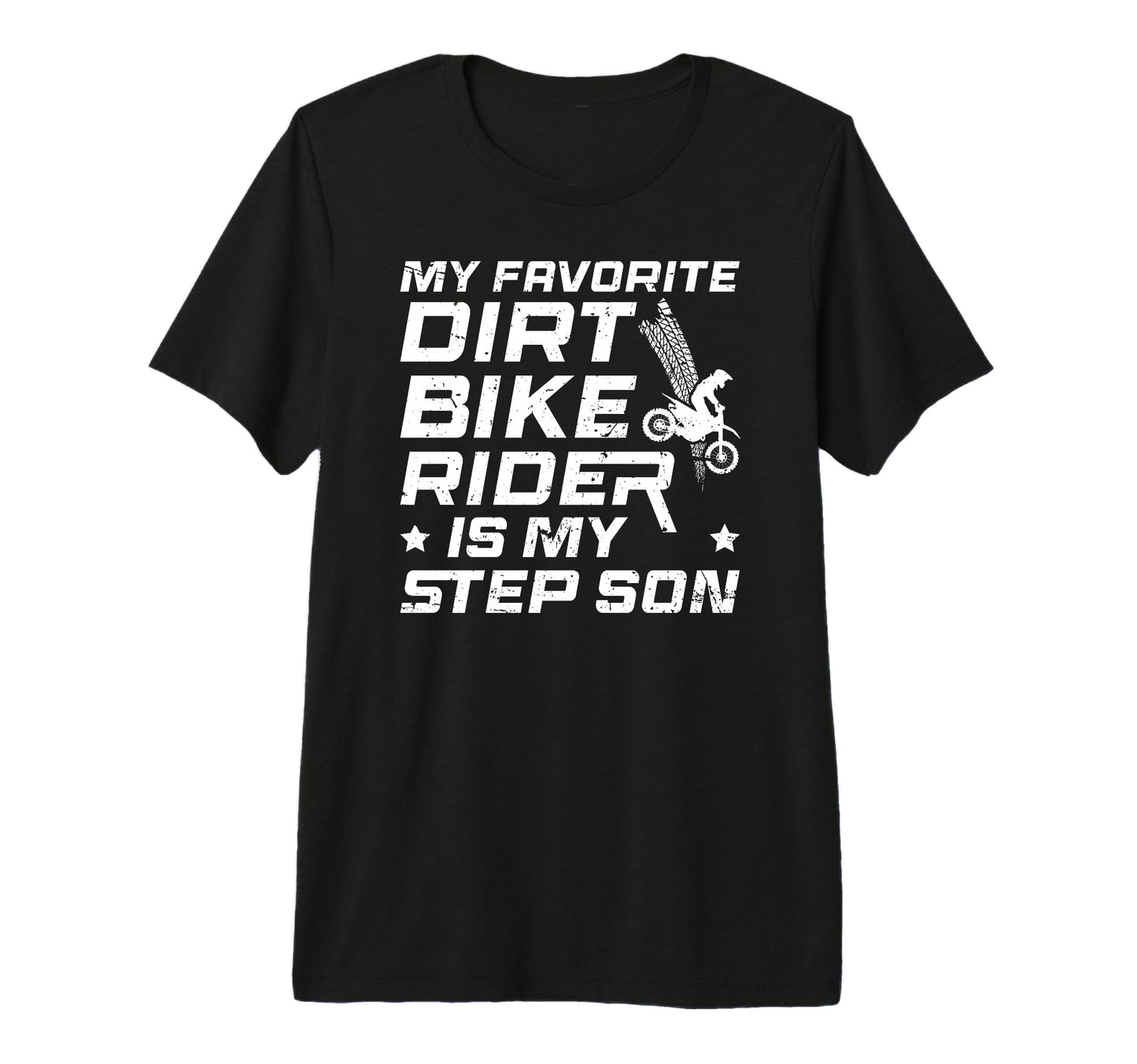 Mens My Favorite Dirt Biker Step Dad T-Shirt - Trendy Graphic Men Women - T-Shirt, Sweatshirt, Hoodie