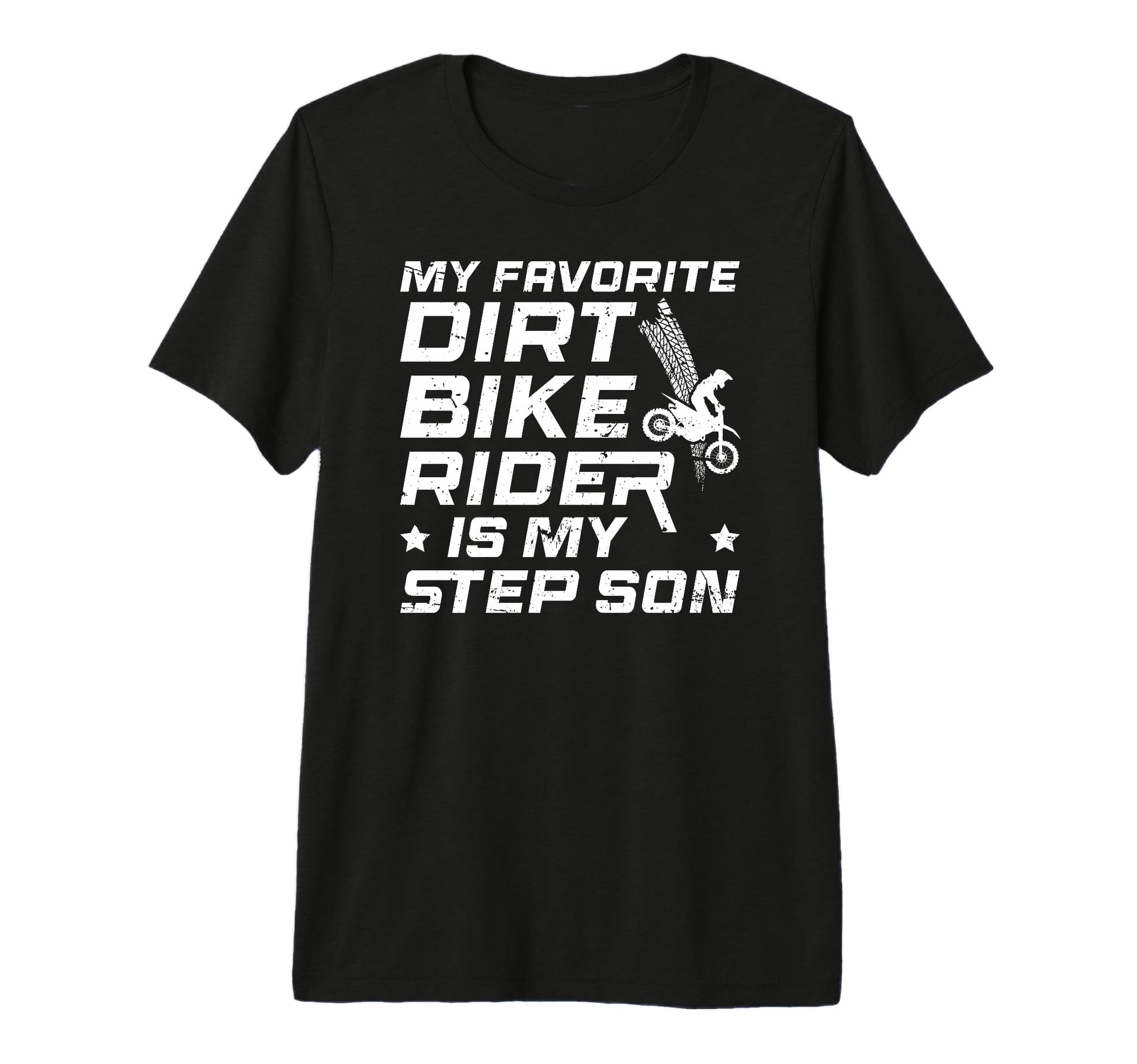 Mens My Favorite Dirt Biker Step Dad T-Shirt - Trendy Graphic Men Women - T-Shirt, Sweatshirt, Hoodie