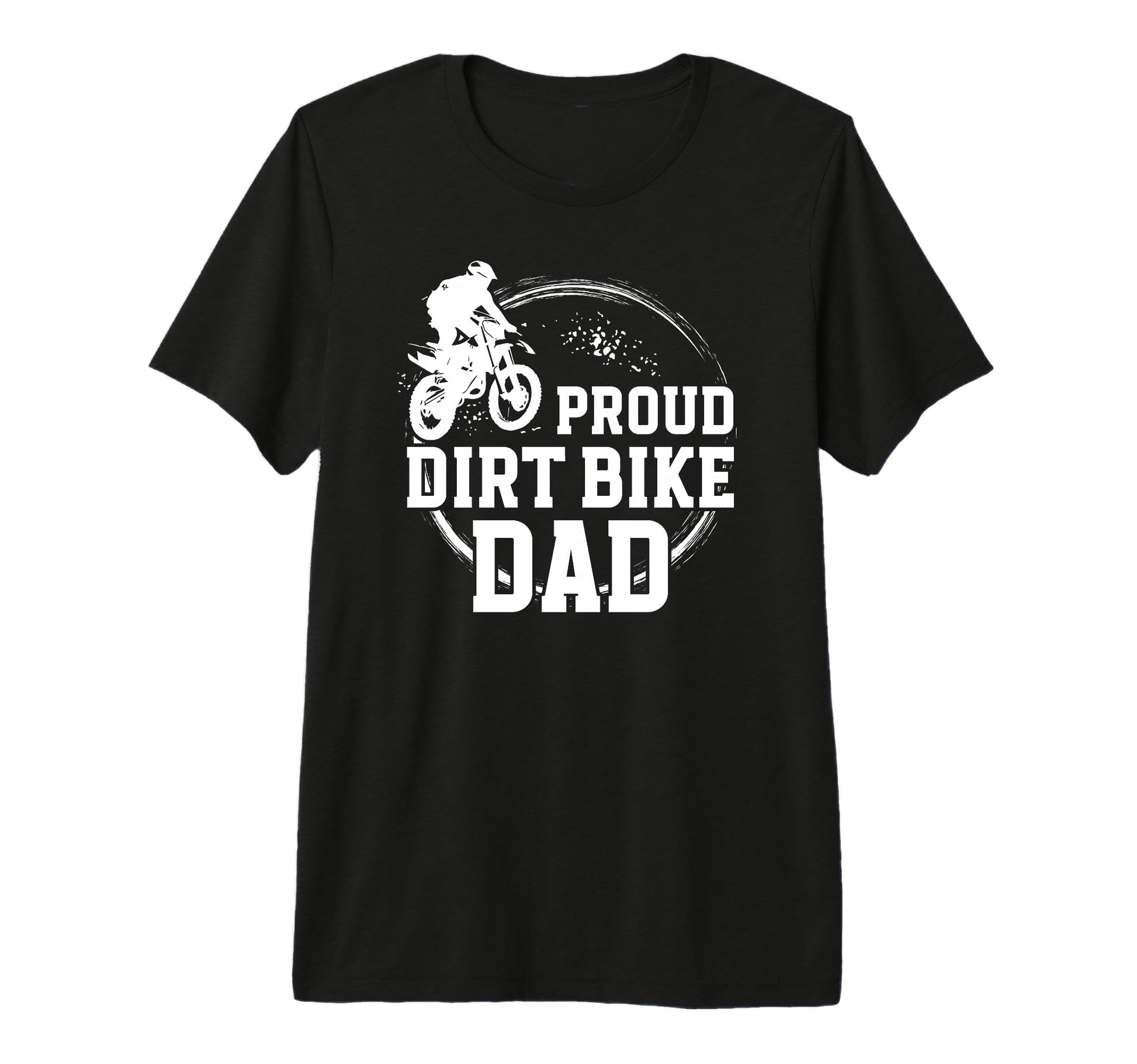 Mens Proud Dirt Bike Dad Dirt Biker T-Shirt - Minimalist Print for Adults - T-Shirt, Sweatshirt, Hoodie