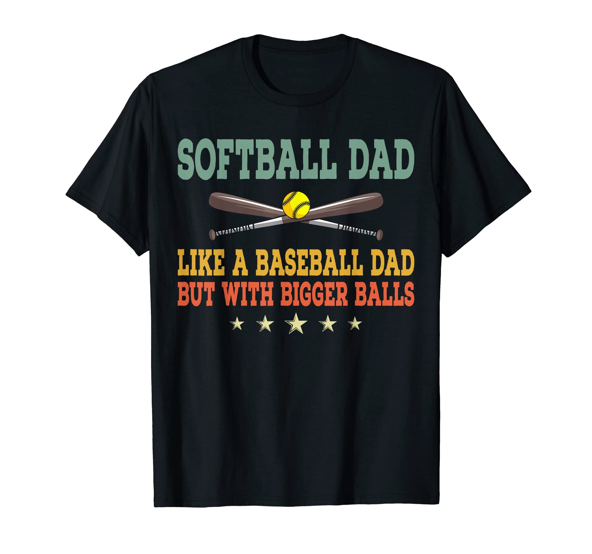 Mens Softball Dad Like Normal Dad T-Shirt - Custom Art Print for Adults - T-Shirt, Sweatshirt, Hoodie