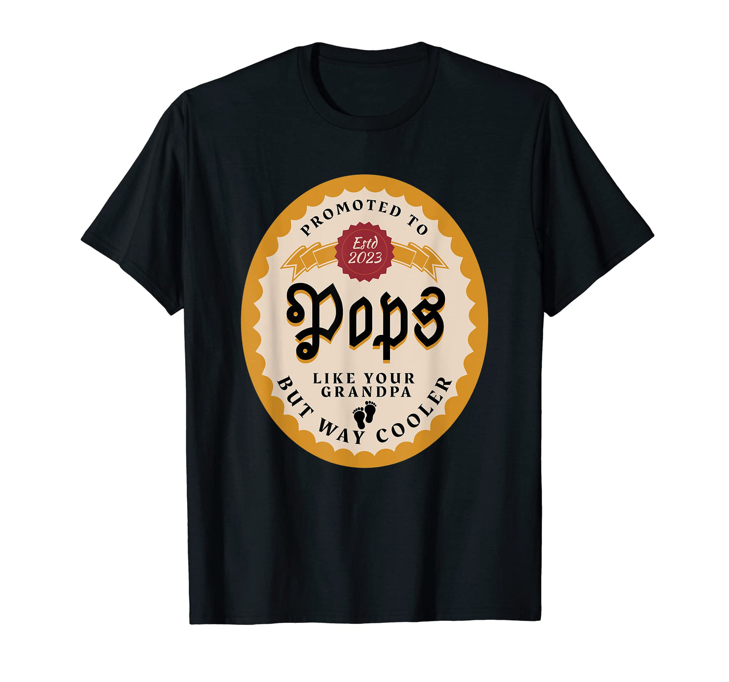 Mens Promoted To Pops New Grandpa T-Shirt - Novelty Apparel Unisex - T-Shirt, Sweatshirt, Hoodie