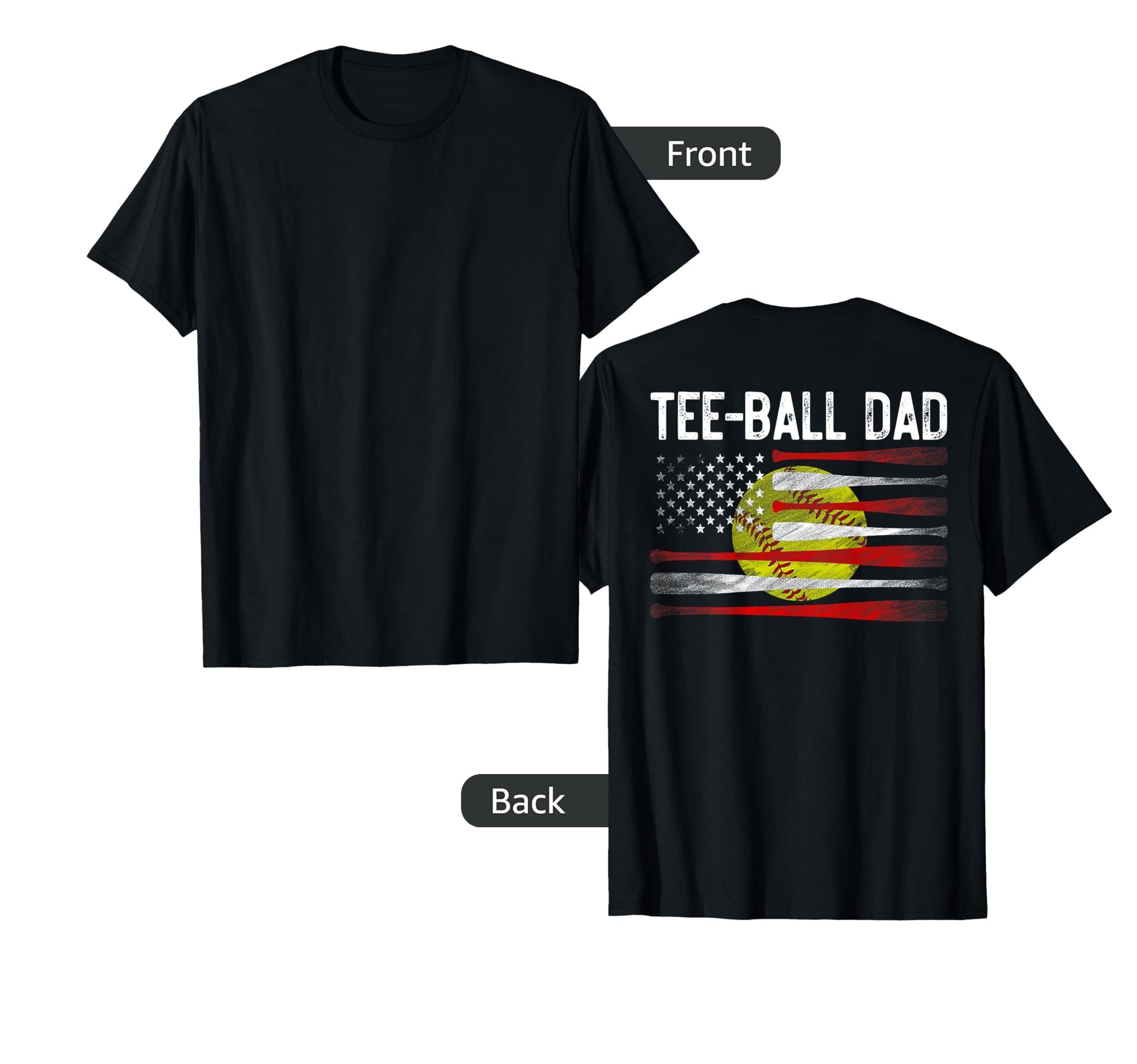 Mens Ball Dad Softball Dad T T-Shirt - Casual Everyday Wear for Adults - T-Shirt, Sweatshirt, Hoodie