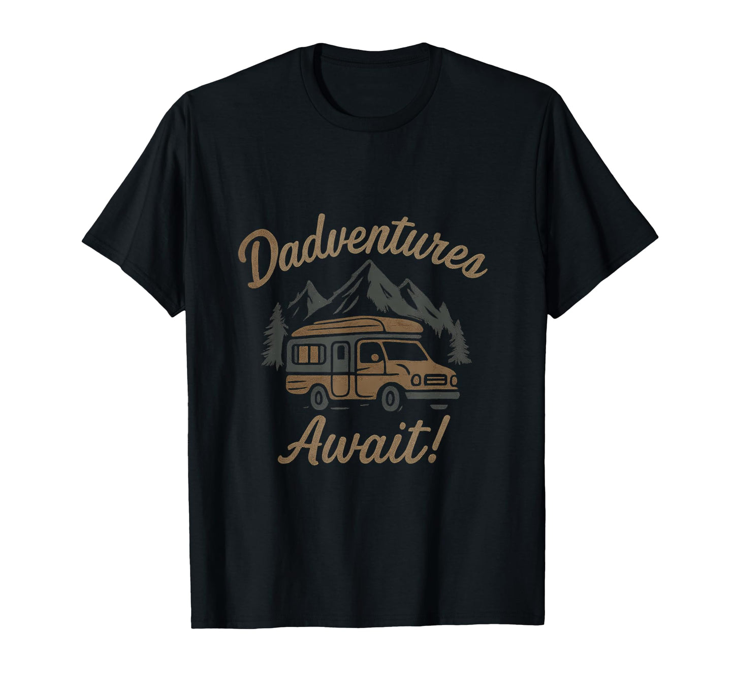 Dadventures Await Camping Dad Life T-Shirt - Streetwear Style for Adults - T-Shirt, Sweatshirt, Hoodie