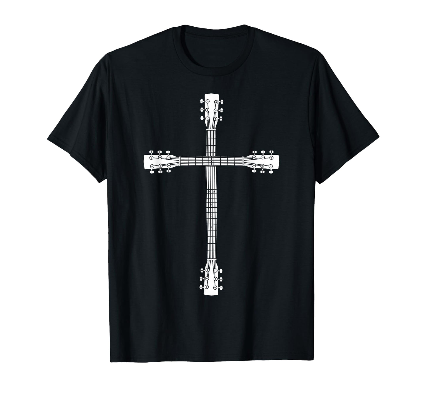 Christian Guitar Cross Funny Musician T-Shirt - Graphic Print Men Women - T-Shirt, Sweatshirt, Hoodie