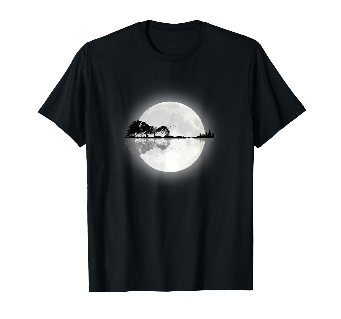 Moonlight Nature Guitar Musician T-Shirt - Streetwear Style for Adults - T-Shirt, Sweatshirt, Hoodie
