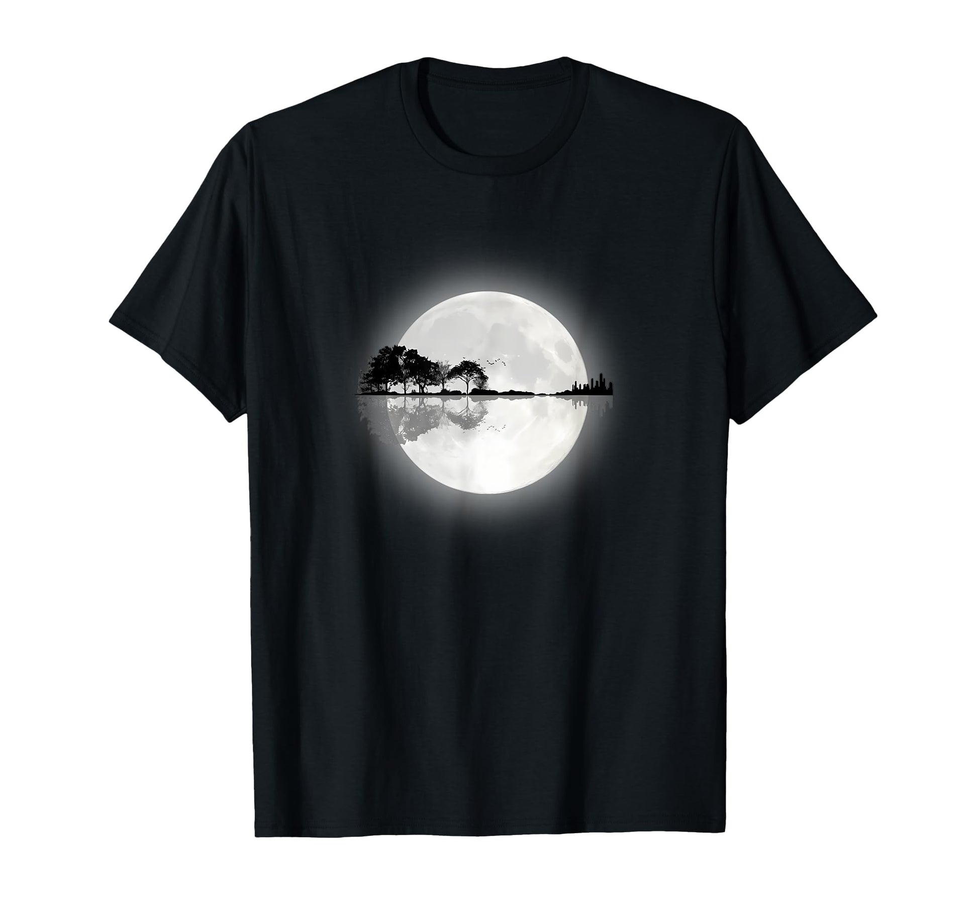 Moonlight Nature Guitar Musician T-Shirt - Streetwear Style for Adults - T-Shirt, Sweatshirt, Hoodie