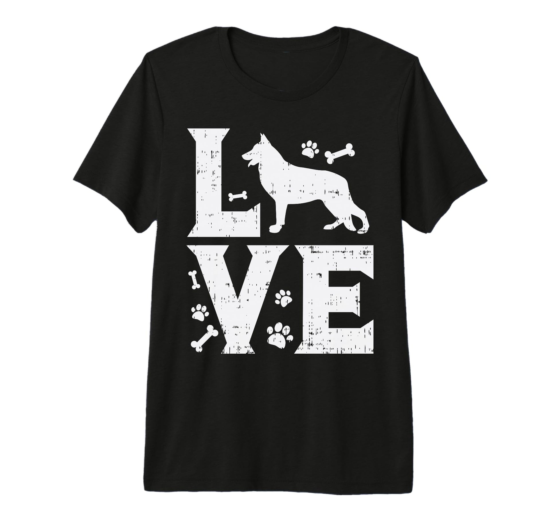 Love German Shepherd K9 Canine Police T-Shirt - Custom Art Print Men Women - T-Shirt, Sweatshirt, Hoodie
