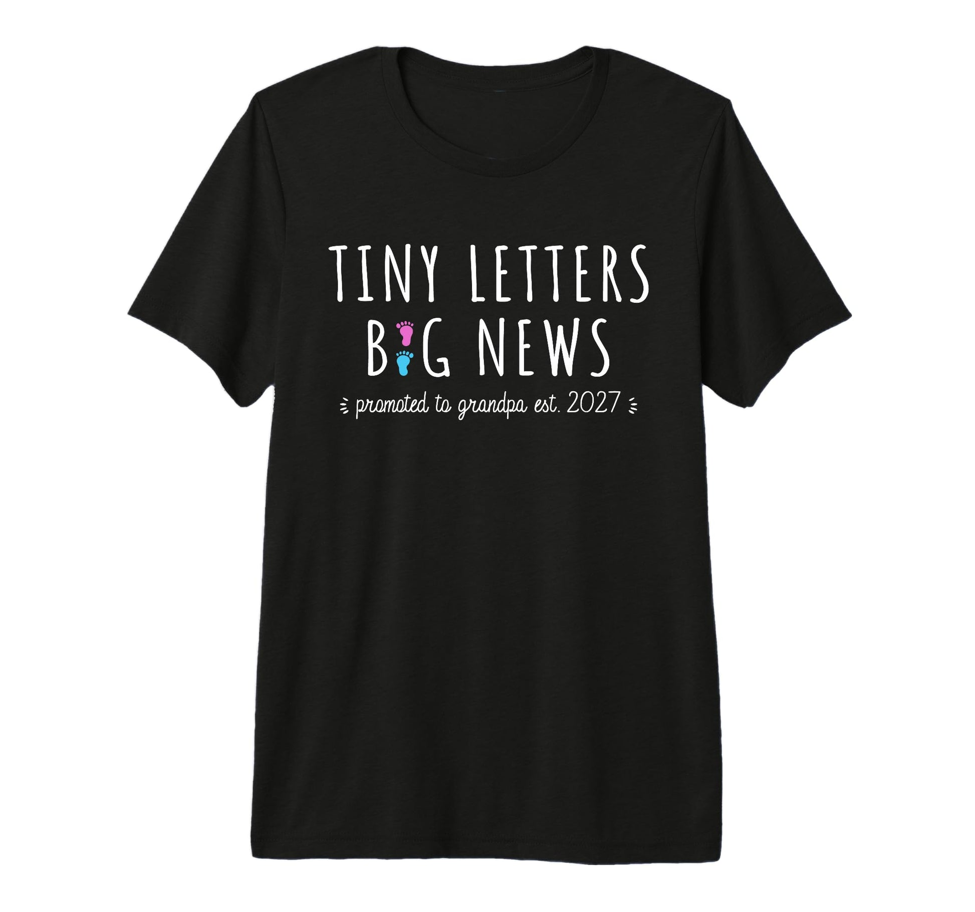 Mens 1St Time Grandpa Announcement T-Shirt - Custom Art Print for Adults - T-Shirt, Sweatshirt, Hoodie