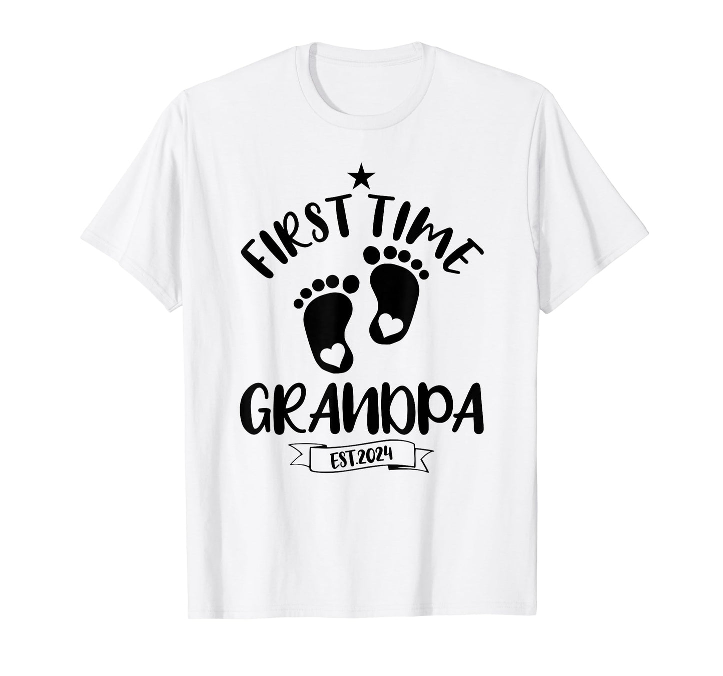 First Time Grandpa 2024 Promoted T-Shirt - Casual Everyday Wear for Adults - T-Shirt, Sweatshirt, Hoodie