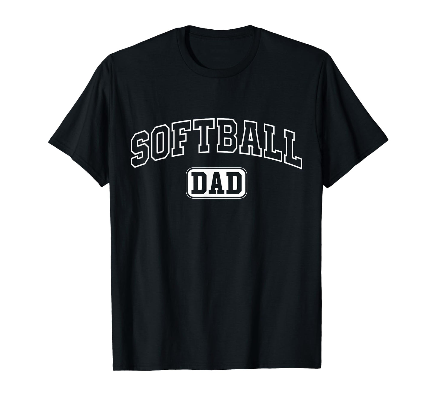Softball Dad Athletic Lettering Fathers T-Shirt - Minimalist Print Unisex - T-Shirt, Sweatshirt, Hoodie