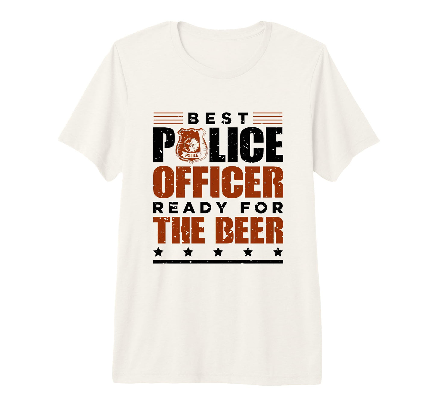 Thin Blue Line Best Police Officer T-Shirt - Fun Novelty Design for Adults - T-Shirt, Sweatshirt, Hoodie