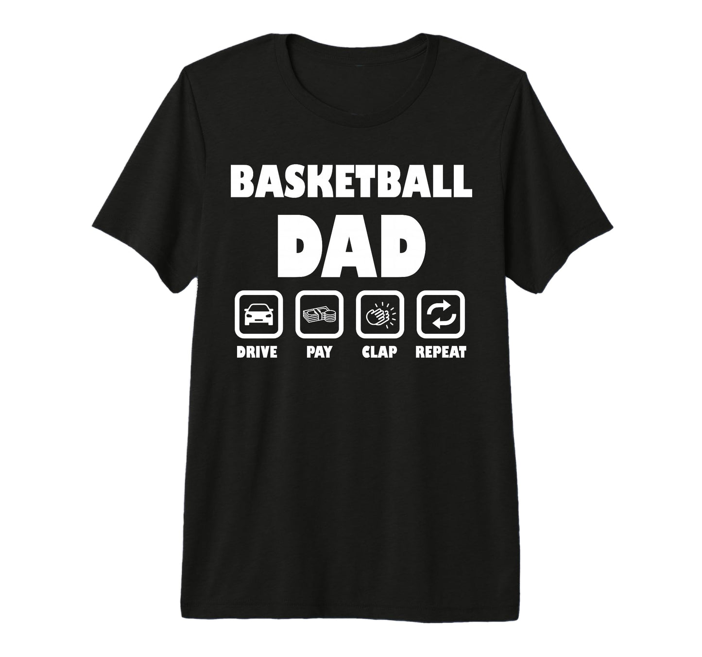 Basketball Dad Sport Supporting T-Shirt - Fun Novelty Design for Adults - T-Shirt, Sweatshirt, Hoodie