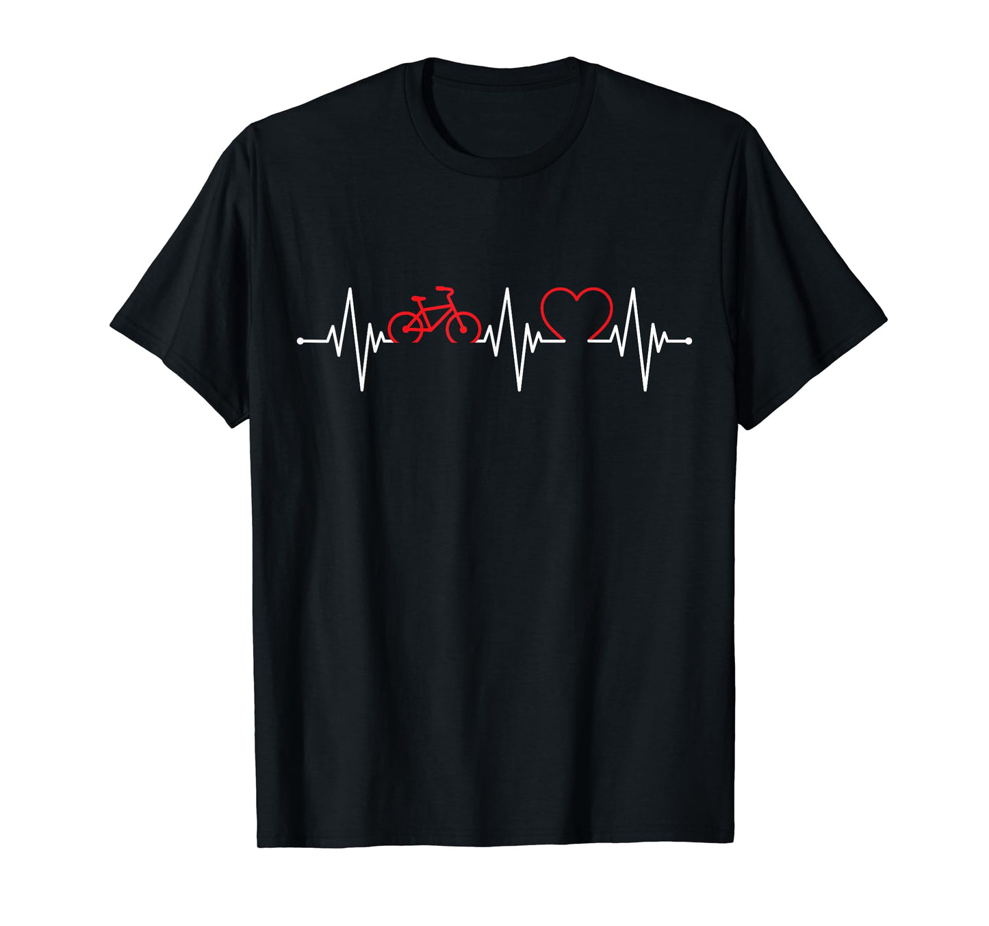 Funny Bicycle Heartbeat Cycling Lover T-Shirt - Minimalist Print Men Women - T-Shirt, Sweatshirt, Hoodie