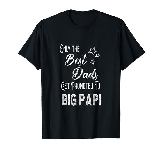 Best Dads Get Promoted To Big Papi T-Shirt - Minimalist Print Unisex - T-Shirt, Sweatshirt, Hoodie