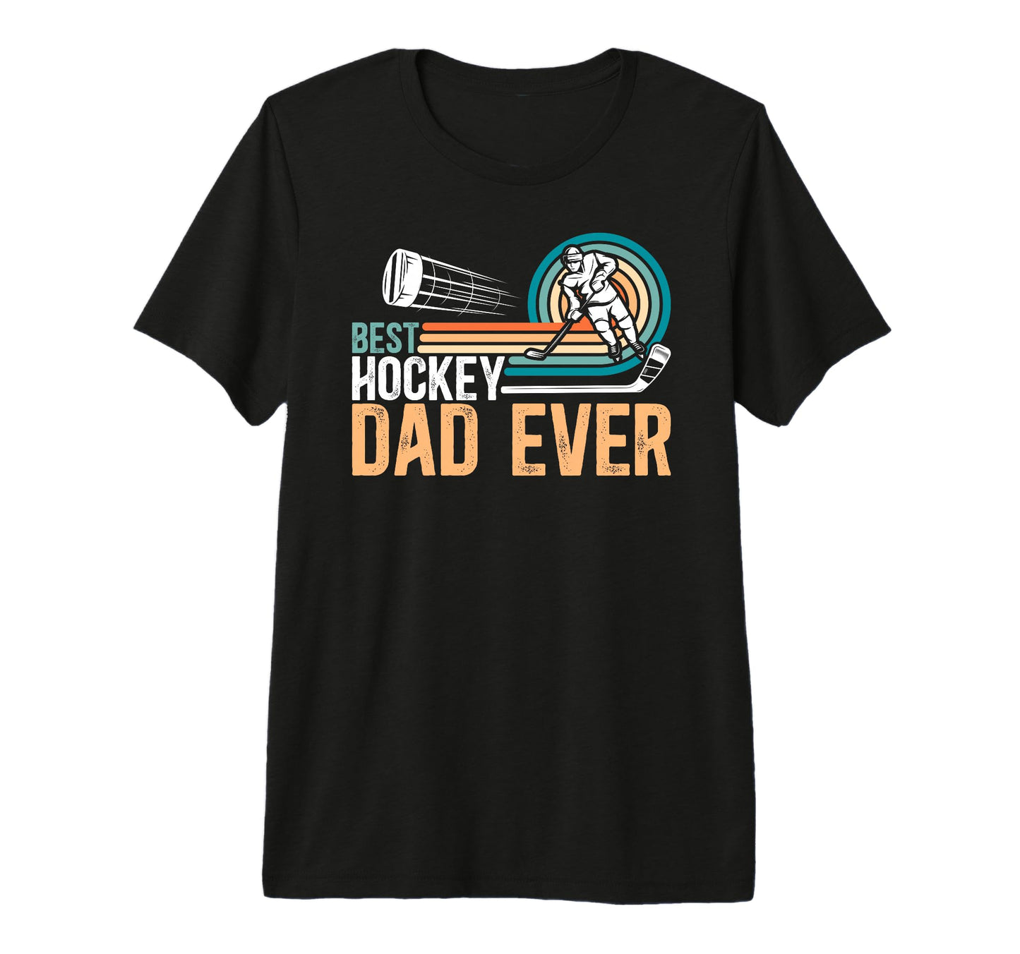 Mens Best Hockey Dad Ever Hockey Father T-Shirt - Trendy Graphic Men Women - T-Shirt, Sweatshirt, Hoodie