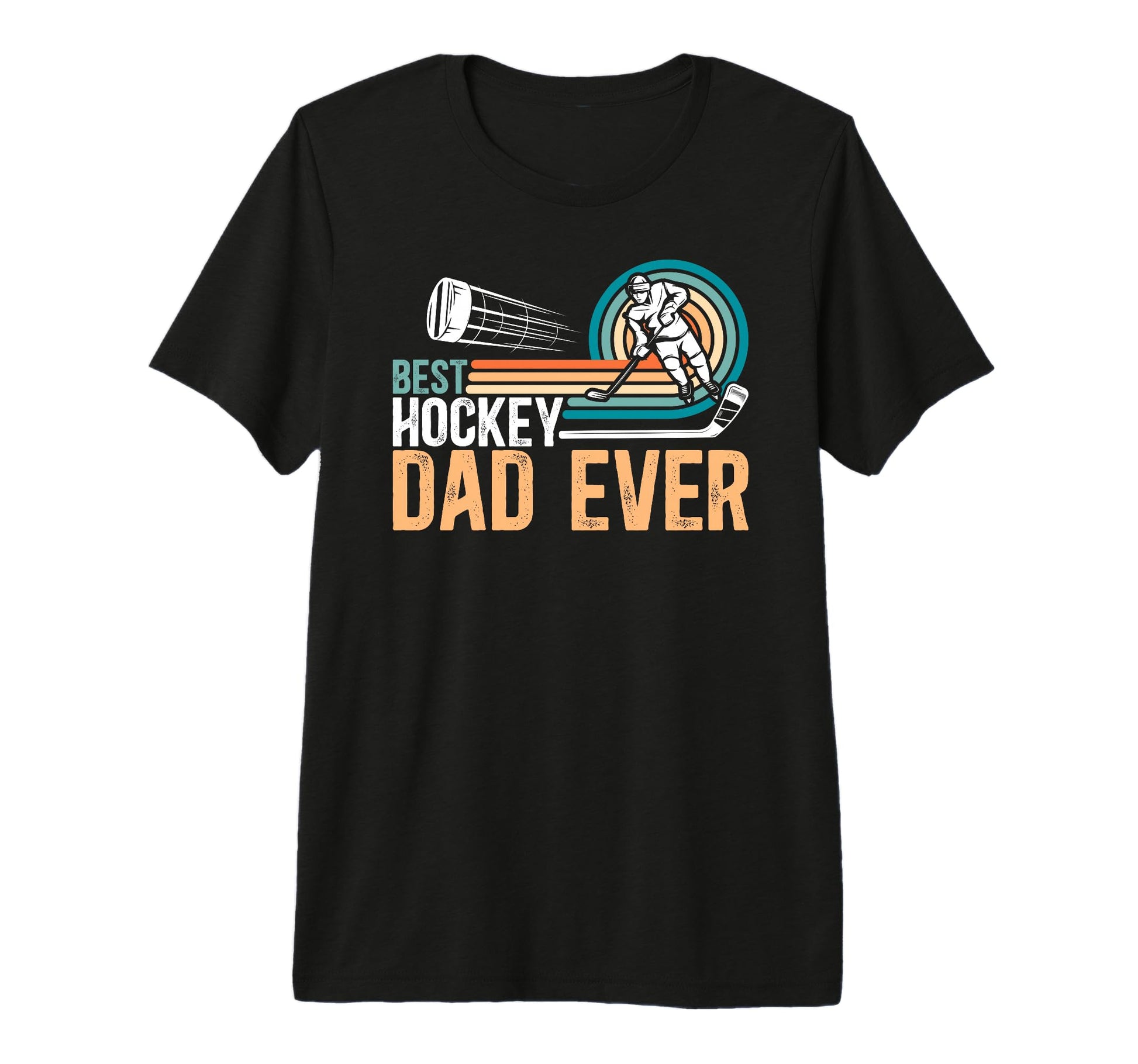 Mens Best Hockey Dad Ever Hockey Father T-Shirt - Trendy Graphic Men Women - T-Shirt, Sweatshirt, Hoodie