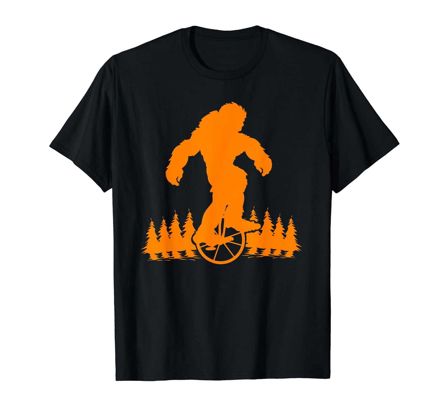 Bigfoot Unicycle Bike Unicyclist Yeti T-Shirt - Custom Art Print Men Women - T-Shirt, Sweatshirt, Hoodie
