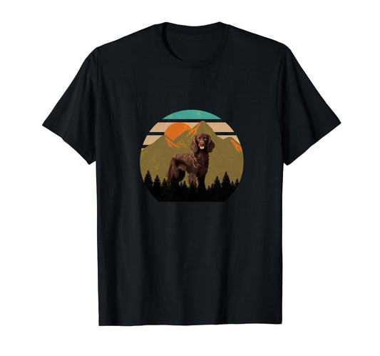 Boykin Dog Sunset Distressed Hiking T-Shirt - Novelty Apparel Men Women - T-Shirt, Sweatshirt, Hoodie