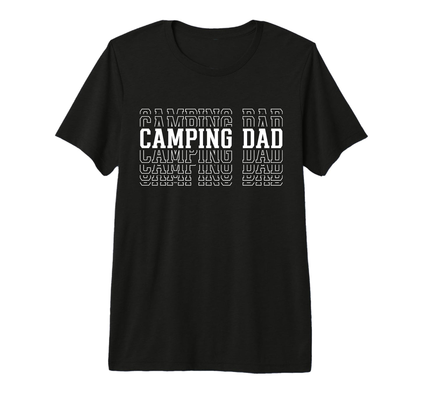 Camping Dad Funny Layered Text Father T-Shirt - Unique Graphic for Adults - T-Shirt, Sweatshirt, Hoodie