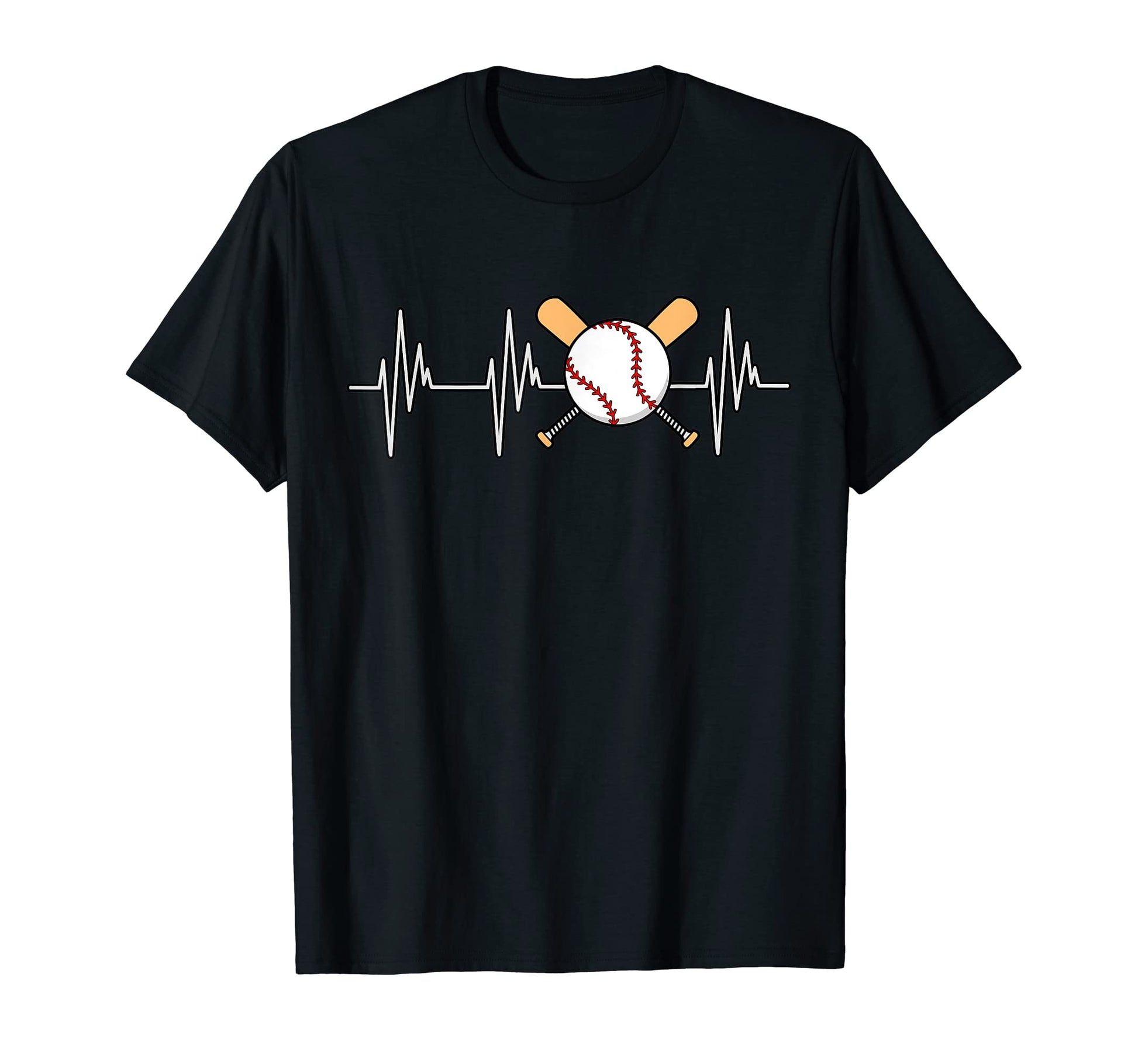 Baseball Heartbeat Sports Player Lover T-Shirt - Minimalist Print Unisex - T-Shirt, Sweatshirt, Hoodie