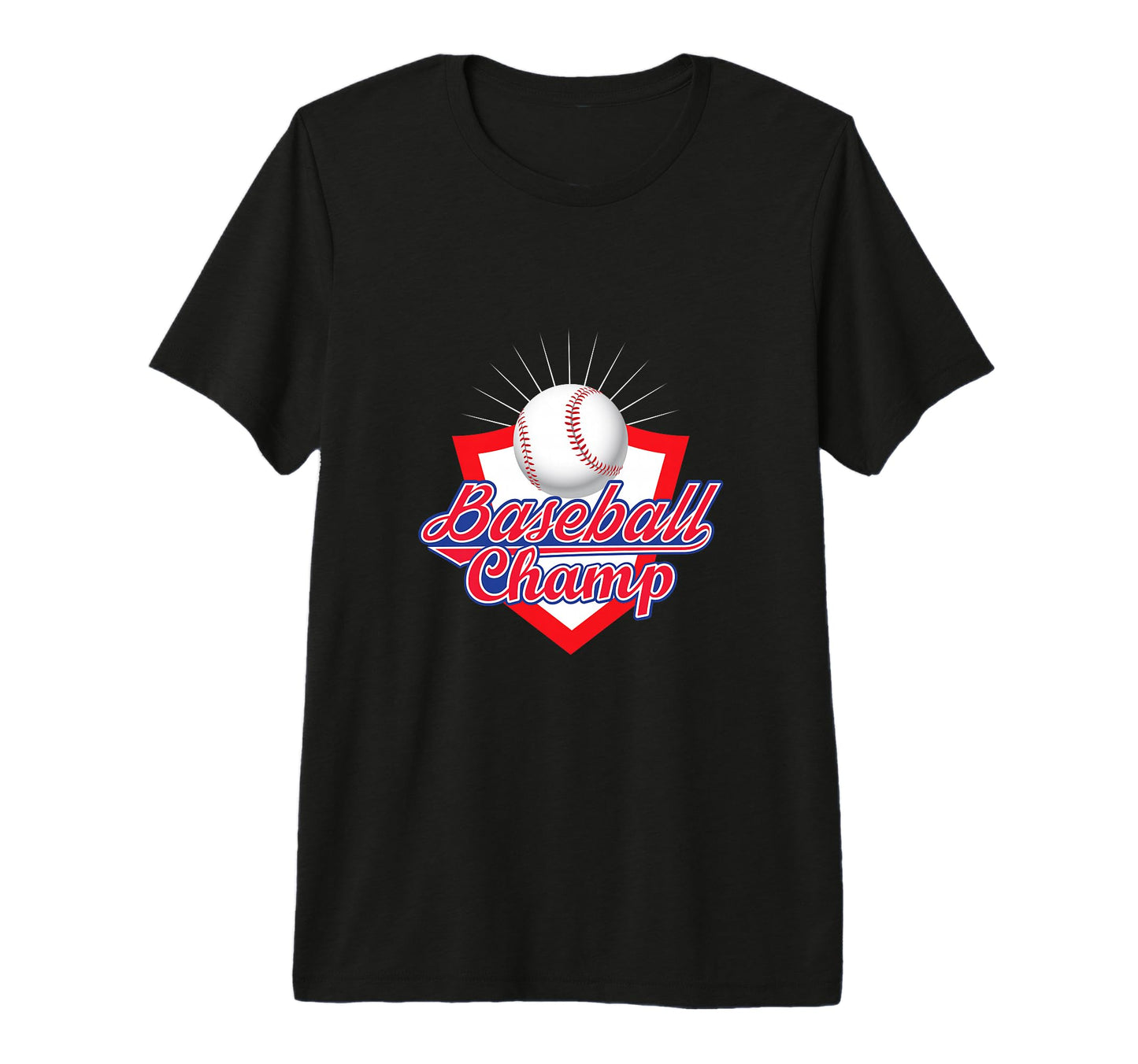Baseball Champ Baseball Player Baseball T-Shirt - Unique Graphic Unisex - T-Shirt, Sweatshirt, Hoodie