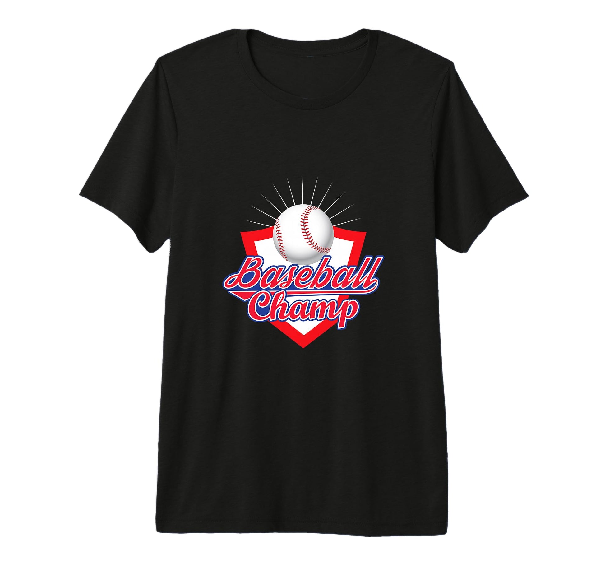 Baseball Champ Baseball Player Baseball T-Shirt - Unique Graphic Unisex - T-Shirt, Sweatshirt, Hoodie