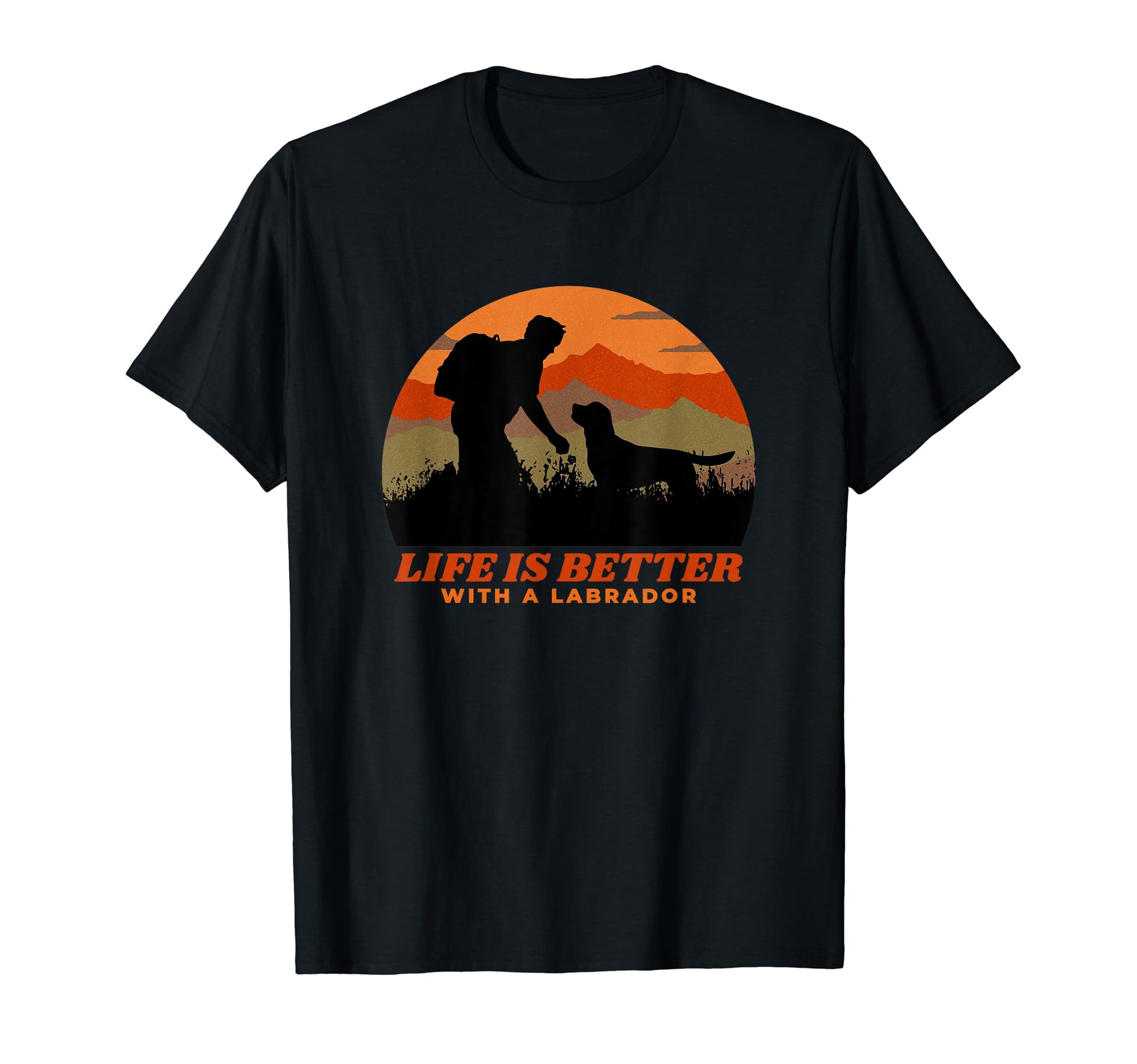 Life Is Better Labrador Distressed T-Shirt - Fun Novelty Design Unisex - T-Shirt, Sweatshirt, Hoodie