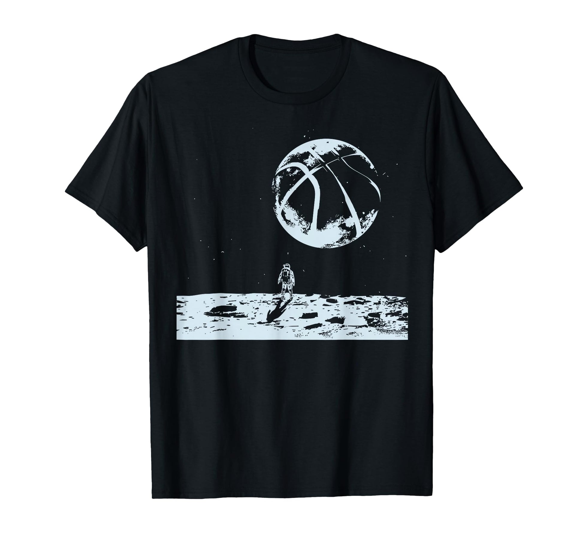 Funny Astronaut Space Basketball Ball T-Shirt - Unique Graphic for Adults - T-Shirt, Sweatshirt, Hoodie
