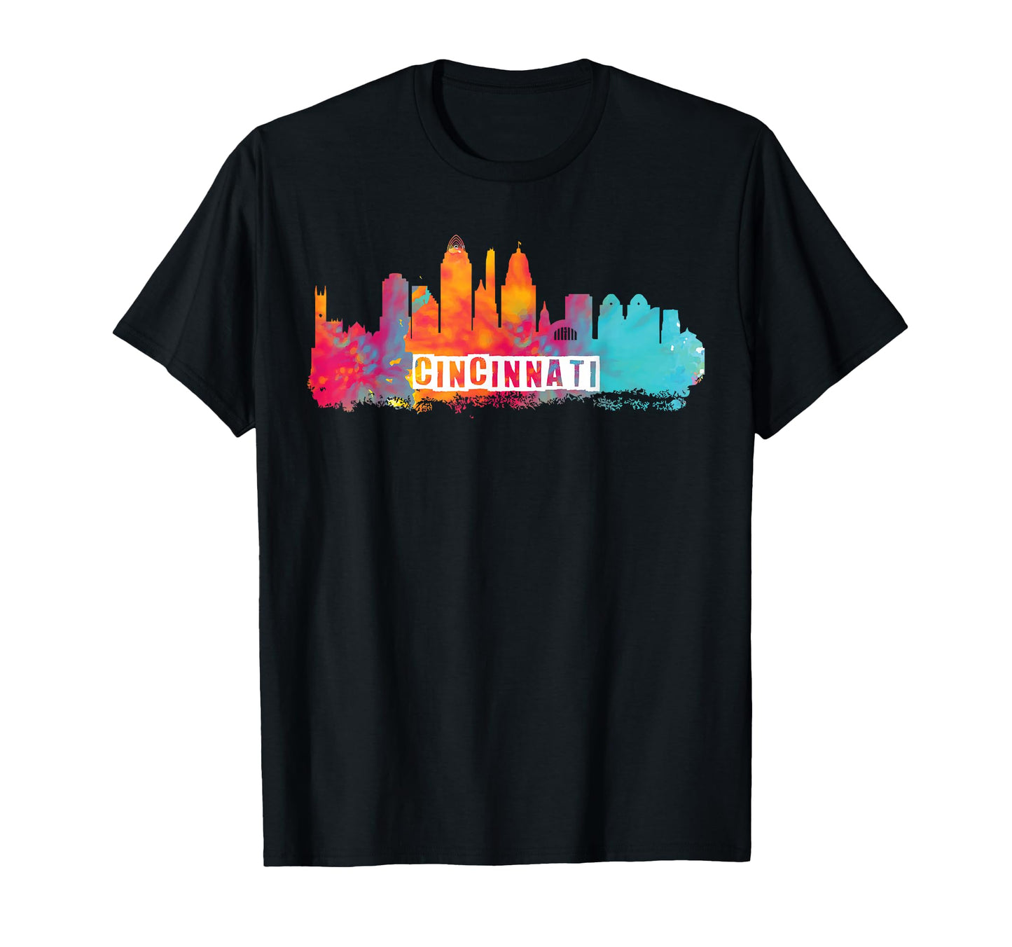 Cincinnati Ohio Watercolor T-Shirt - Casual Everyday Wear Men Women - T-Shirt, Sweatshirt, Hoodie
