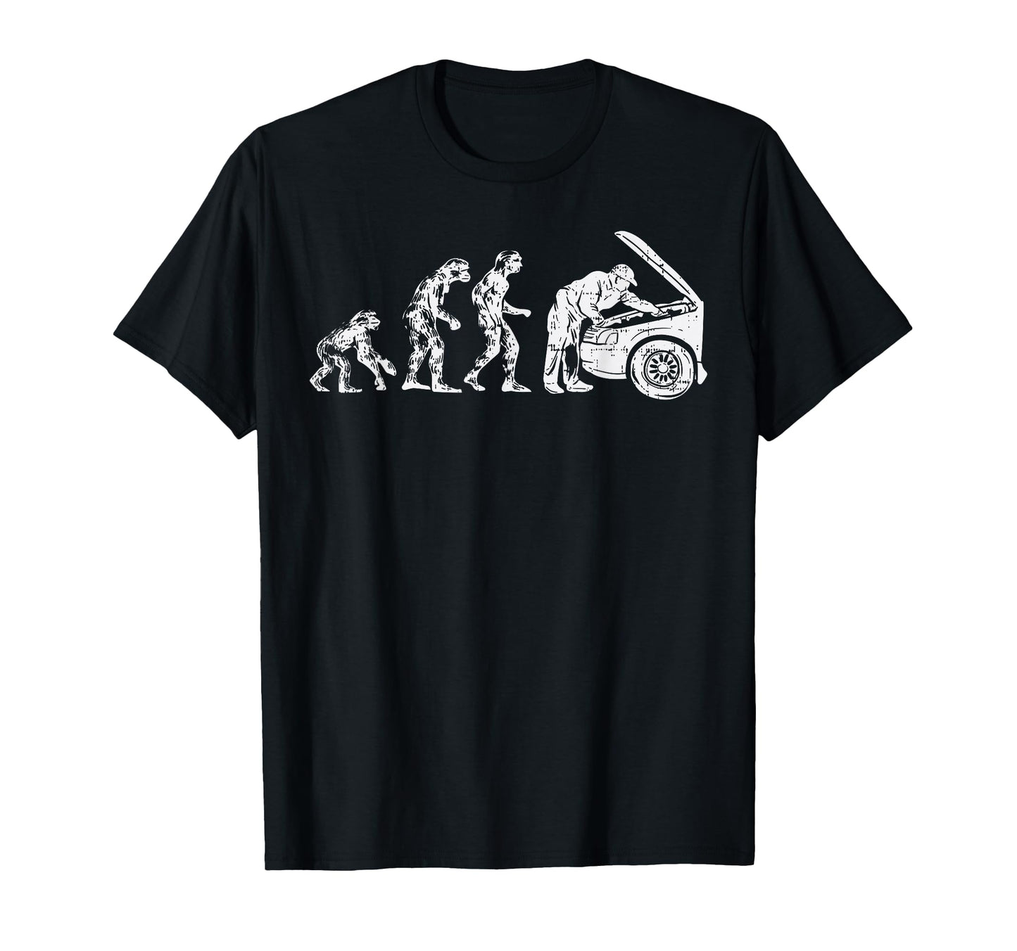 Human Evolution Car Mechanic Funny T-Shirt - Streetwear Style for Adults - T-Shirt, Sweatshirt, Hoodie