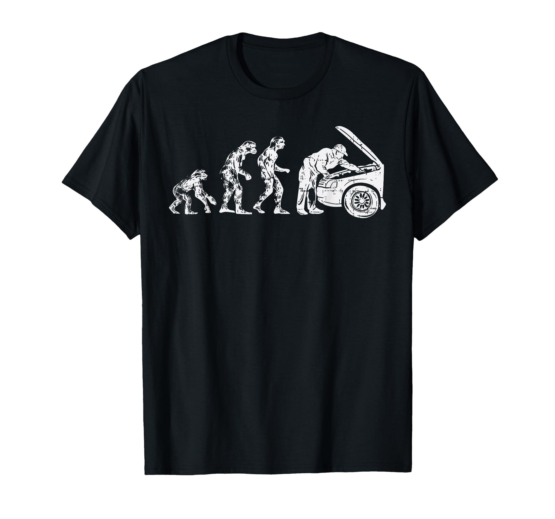 Human Evolution Car Mechanic Funny T-Shirt - Streetwear Style for Adults - T-Shirt, Sweatshirt, Hoodie
