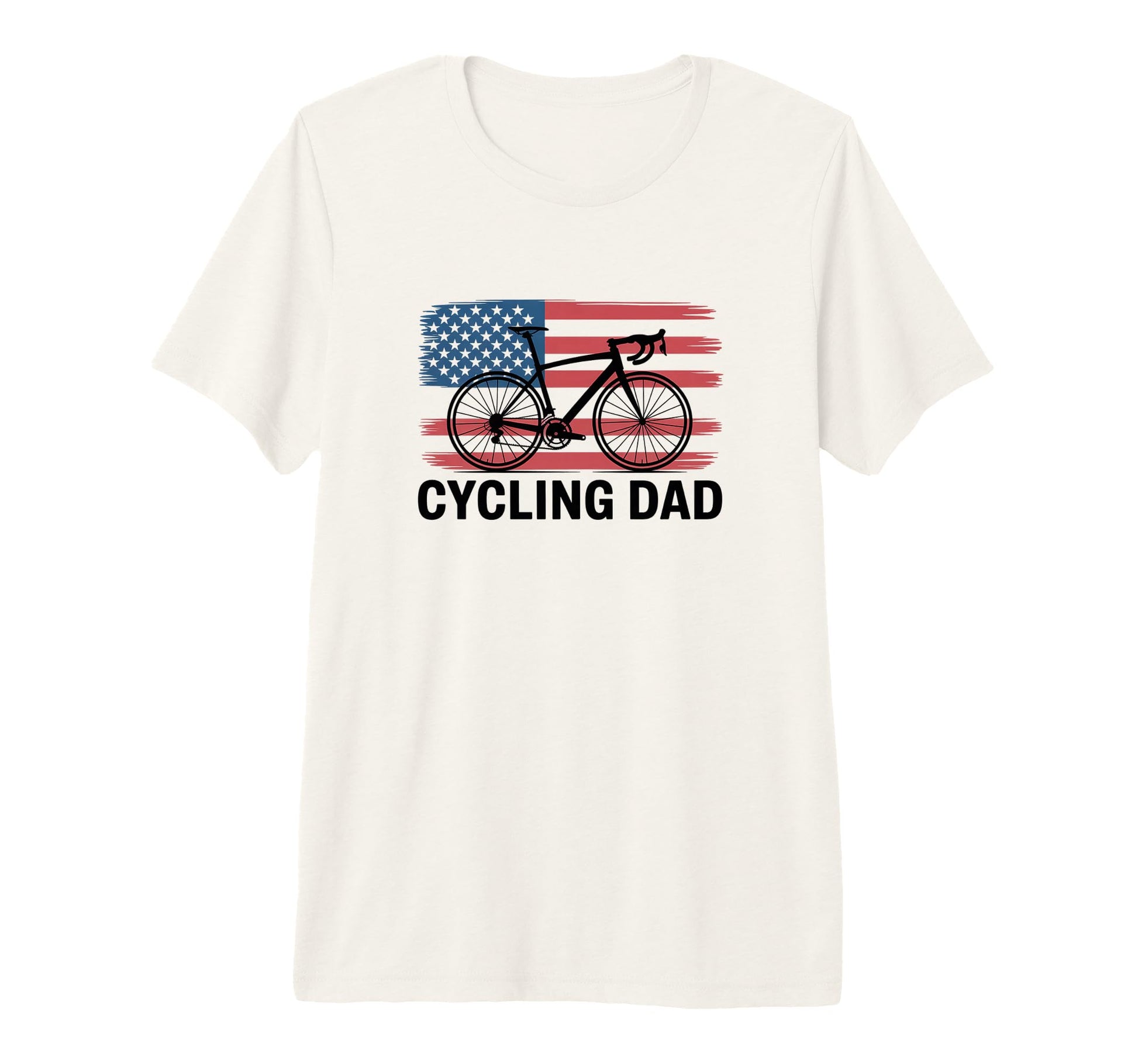 Cycling Dad American Flag Road Bike T-Shirt - Streetwear Style Unisex - T-Shirt, Sweatshirt, Hoodie