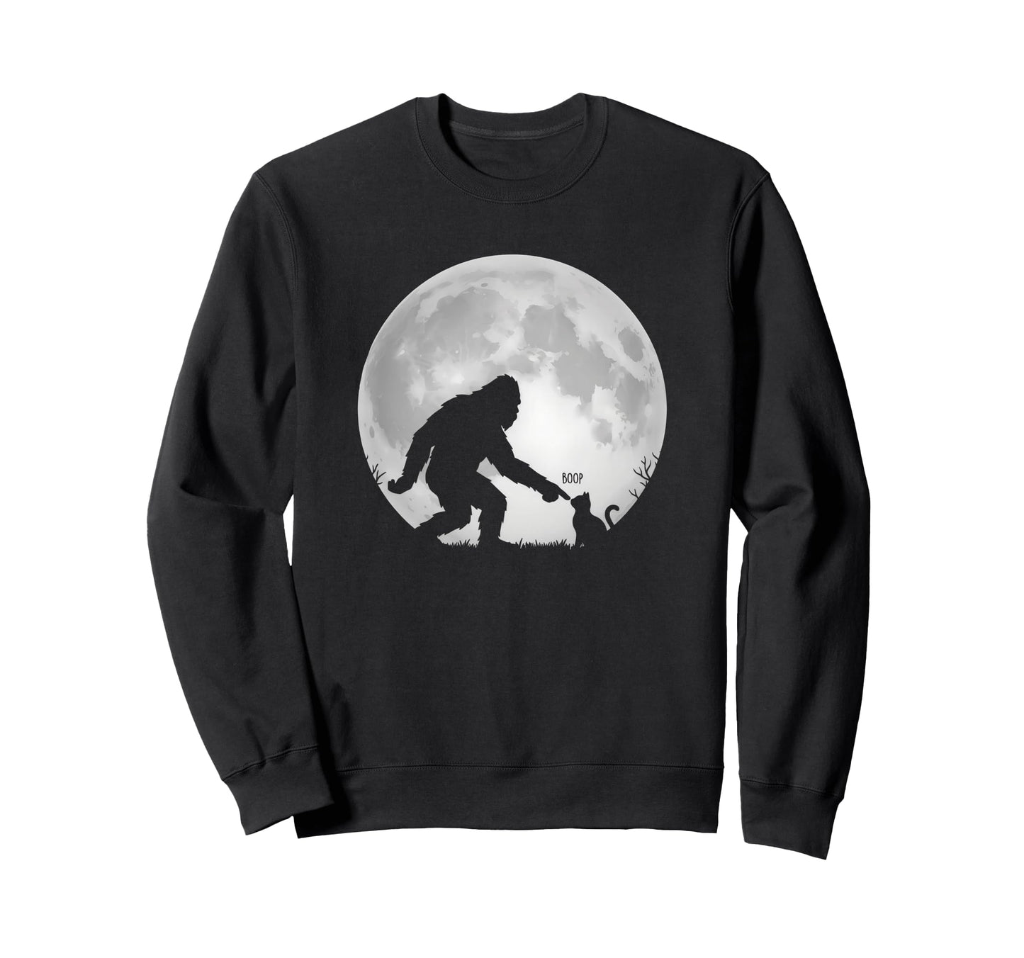 Bigfoot Boop Cat Nose Full Sweatshirt - Casual Everyday Wear for Adults - T-Shirt, Sweatshirt, Hoodie