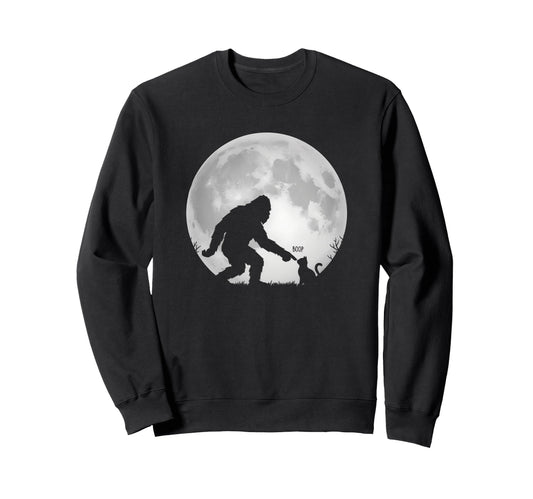 Bigfoot Boop Cat Nose Full Sweatshirt - Casual Everyday Wear for Adults - T-Shirt, Sweatshirt, Hoodie