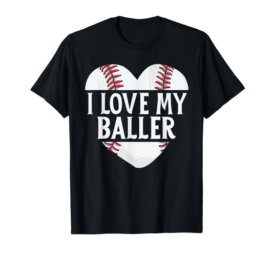 Baseball Dad Fathers Day Gift I Love T-Shirt - Custom Art Print for Adults - T-Shirt, Sweatshirt, Hoodie