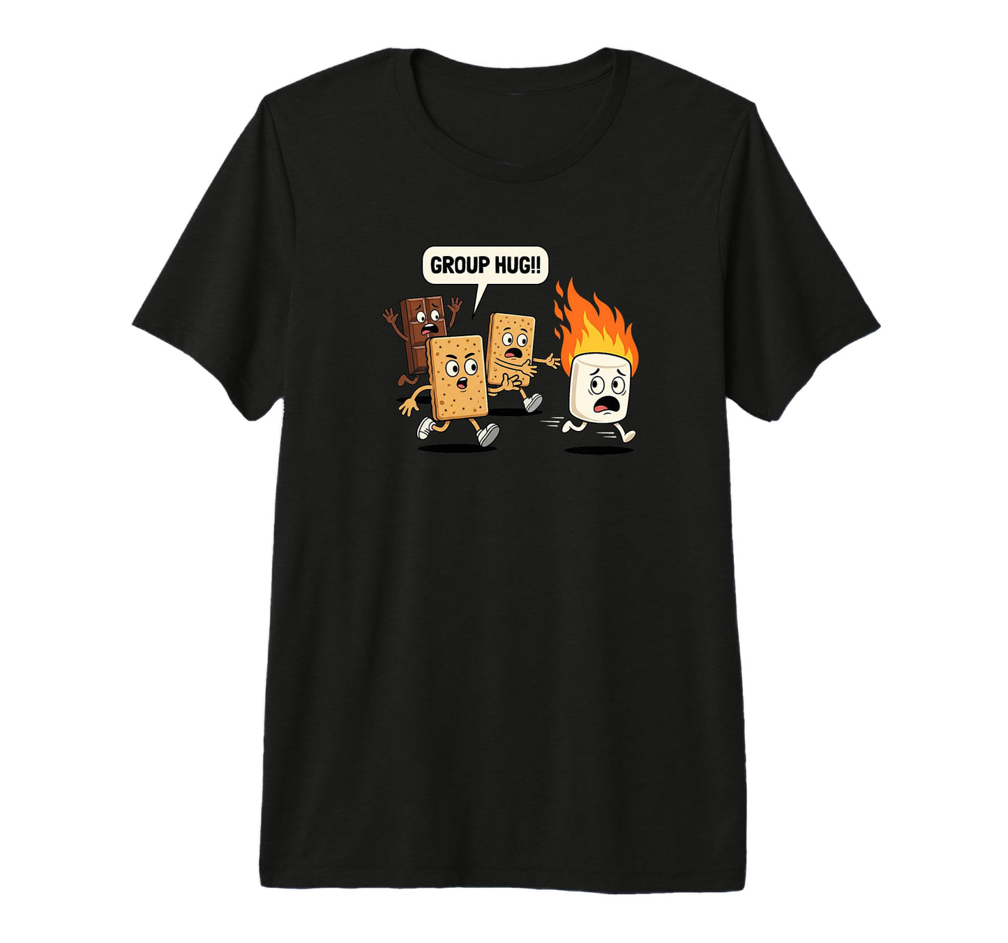 Group Hug Smores Marshmallow Campfire T-Shirt - Unique Graphic Men Women - T-Shirt, Sweatshirt, Hoodie