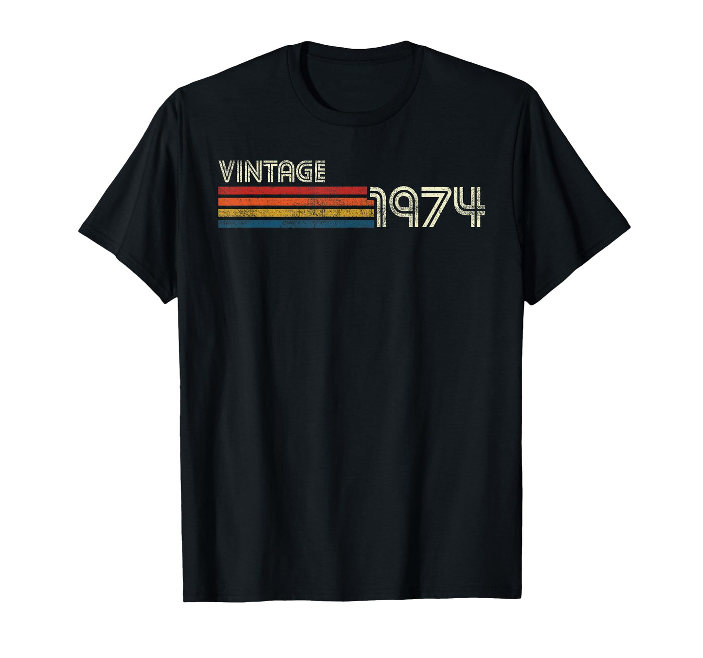 1974 Chest Stripe Birthday T-Shirt - Fun Novelty Design for Adults - T-Shirt, Sweatshirt, Hoodie
