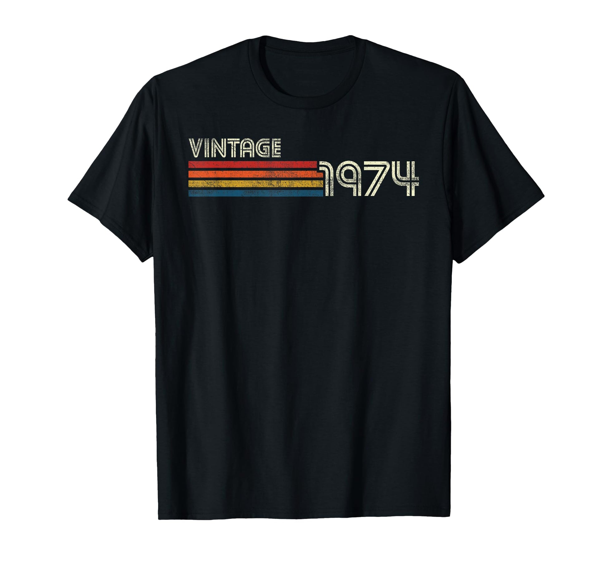 1974 Chest Stripe Birthday T-Shirt - Fun Novelty Design for Adults - T-Shirt, Sweatshirt, Hoodie