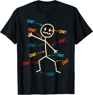 Funny Ow Ow Ow Ow Saying Body Pain Character Humor Sarcastic T-Shirt Unisex T-shirt, Sweatshirt, Hoodie, Long Sleeve Tee - T-Shirt, Sweatshirt, Hoodie