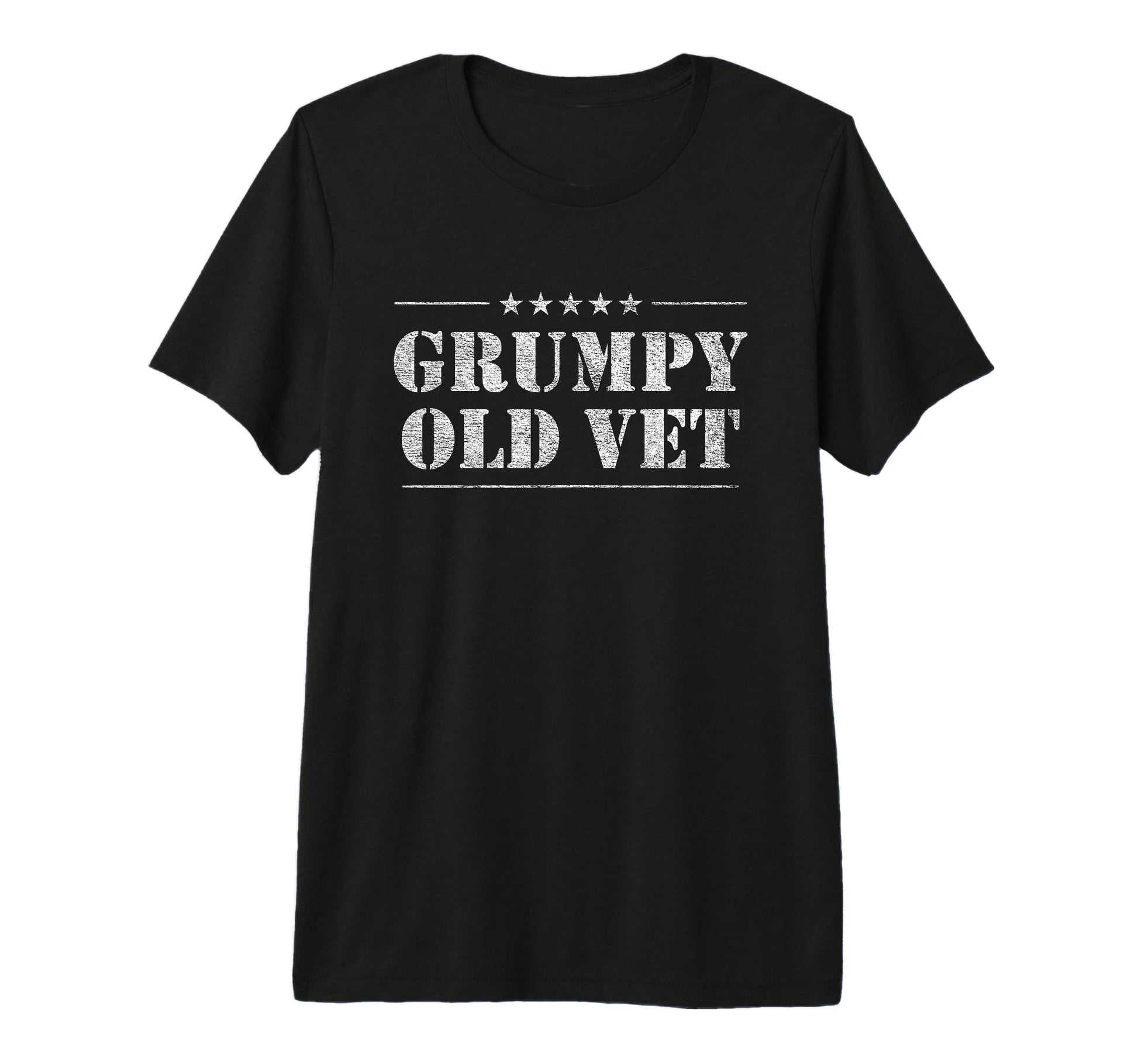 Grumpy Old Vet Military Veteran Dad T-Shirt - Minimalist Print Men Women - T-Shirt, Sweatshirt, Hoodie