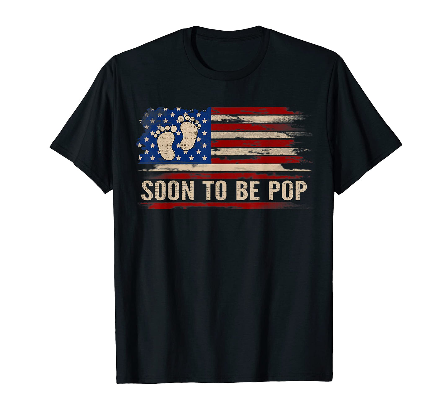 Soon To Be Pop American Flag Fathers T-Shirt - Minimalist Print for Adults - T-Shirt, Sweatshirt, Hoodie