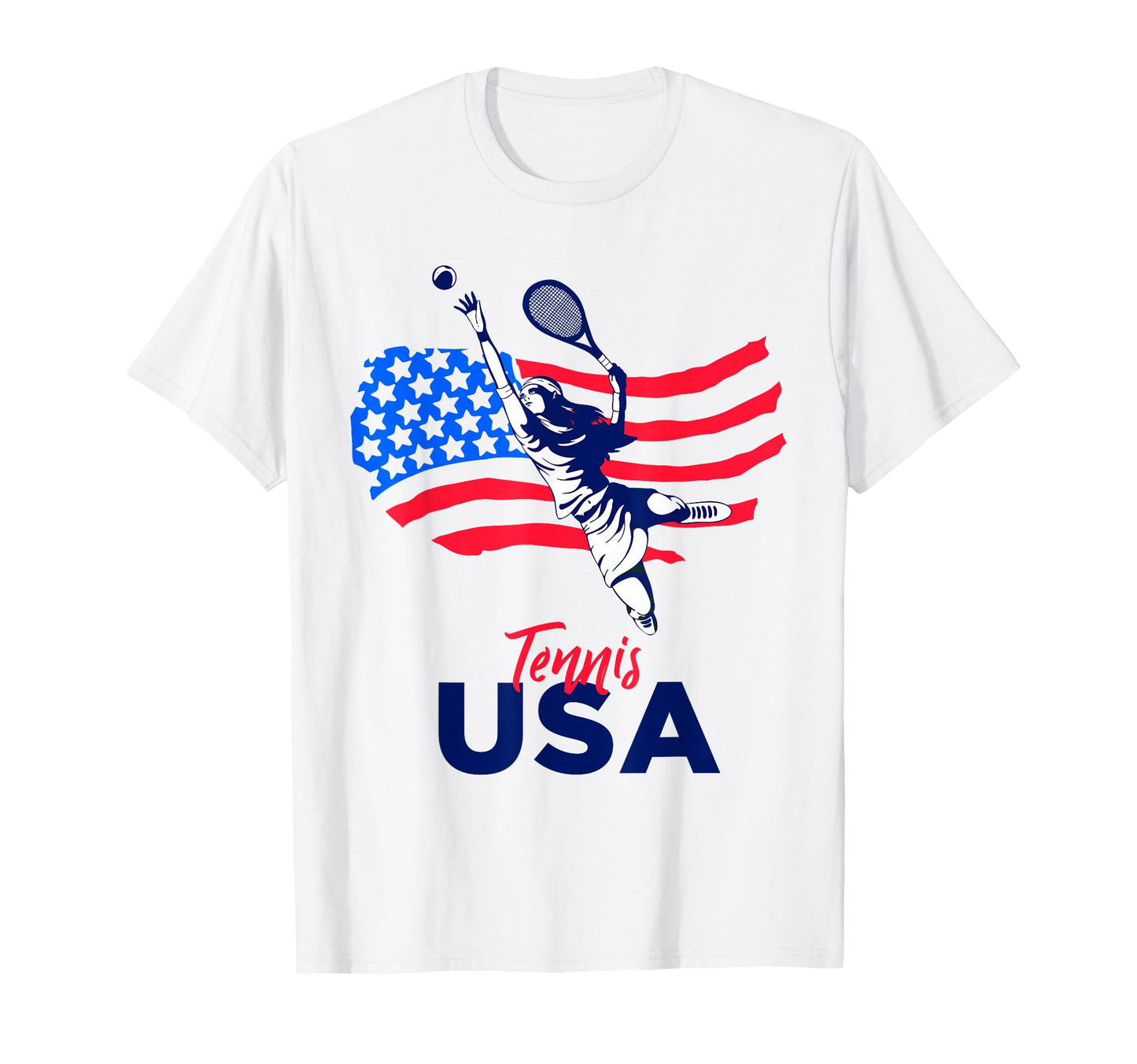 Tennis Usa Support Team Usa Plays T-Shirt - Aesthetic Graphic Men Women - T-Shirt, Sweatshirt, Hoodie