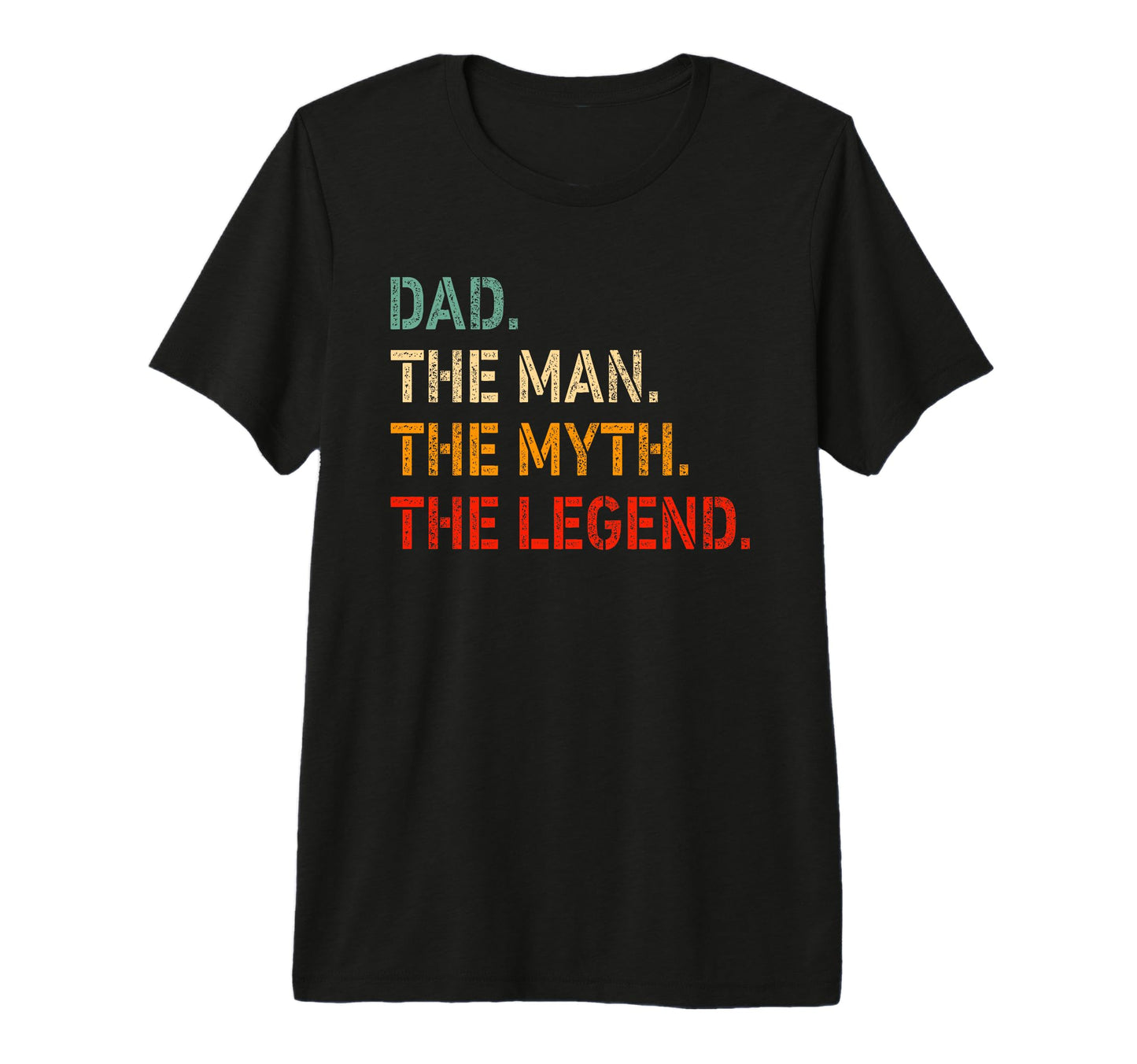 Dad Myth Legend Funny Dad Tri Blend T-Shirt - Unique Graphic Unisex - T-Shirt, Sweatshirt, Hoodie