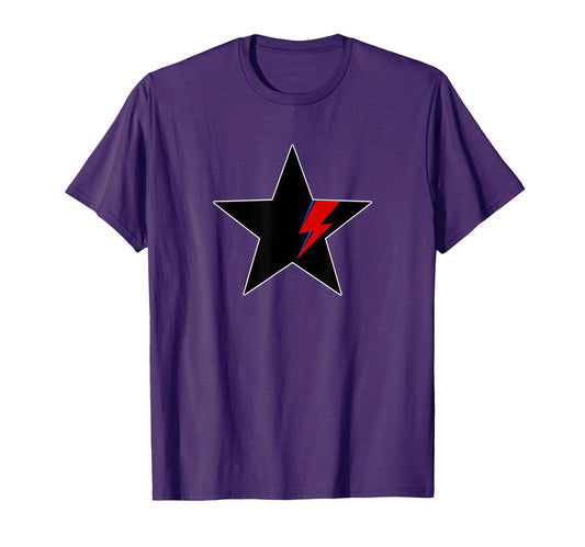 Black Star Red And Blue Flash Starman T-Shirt - Trendy Graphic Unisex - T-Shirt, Sweatshirt, Hoodie