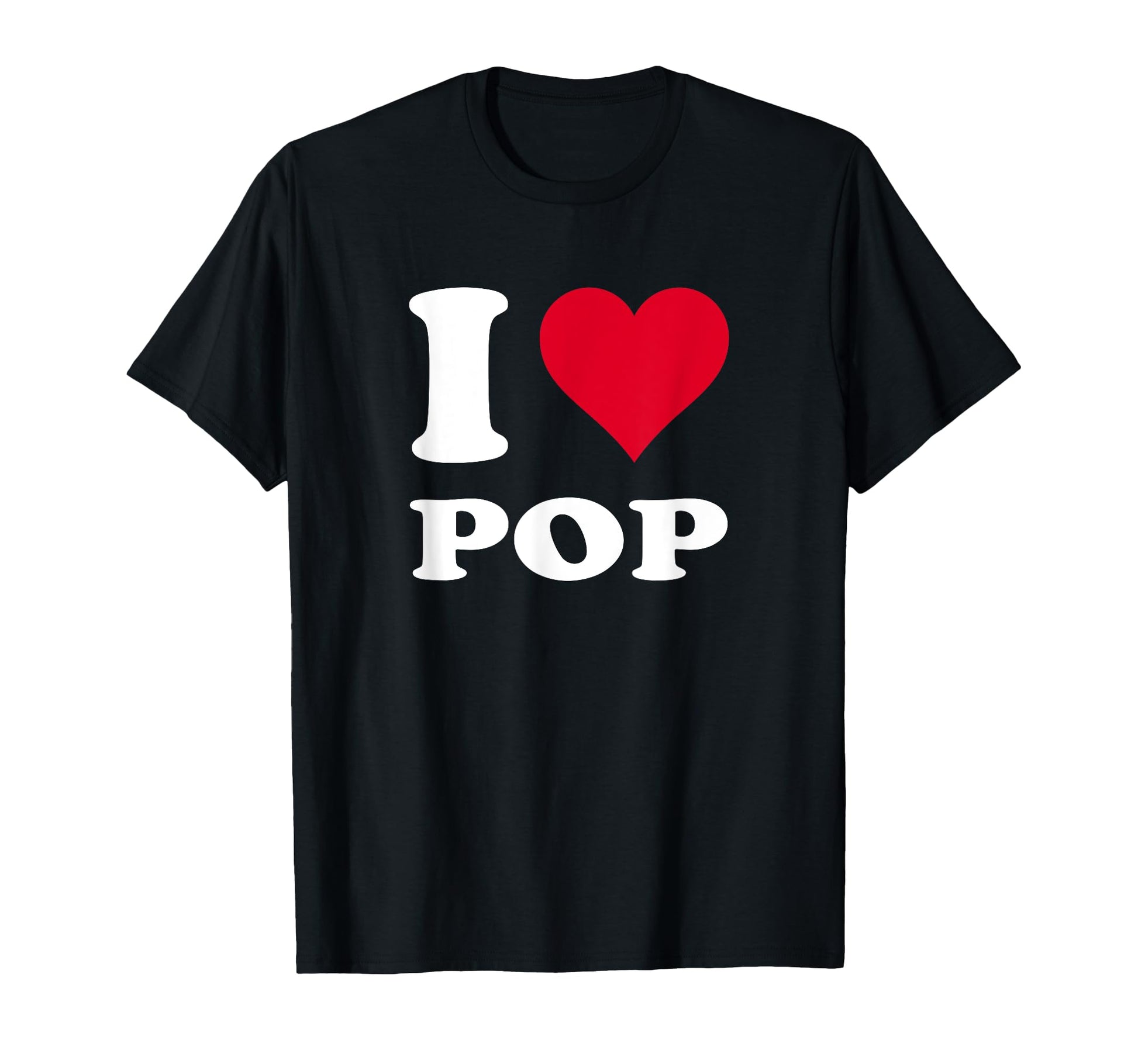 Red Heart I Love Pop T-Shirt - Streetwear Style for Adults - T-Shirt, Sweatshirt, Hoodie
