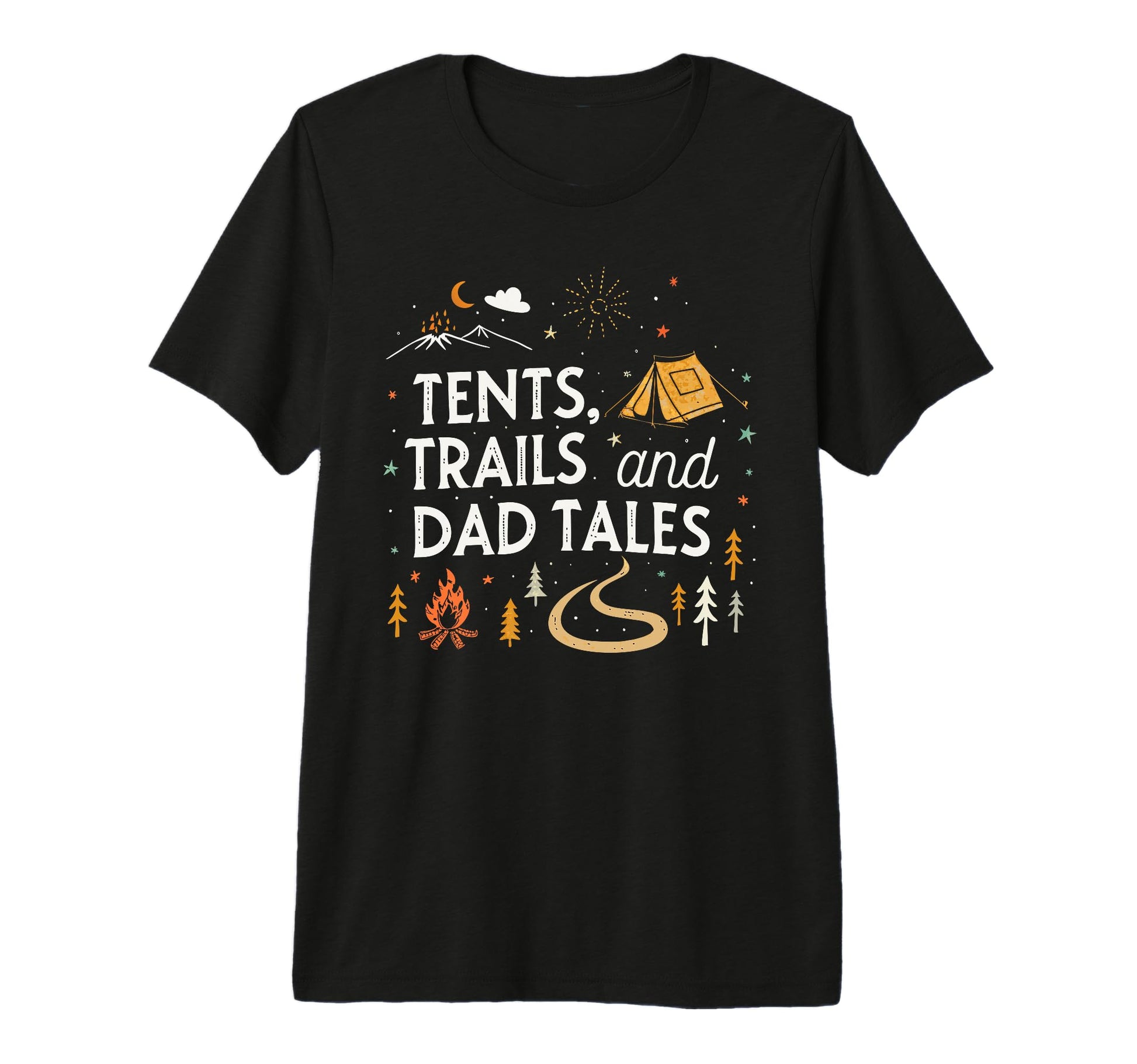 Mens Hiking Camping Dad Outdoors Tri T-Shirt - Minimalist Print Unisex - T-Shirt, Sweatshirt, Hoodie