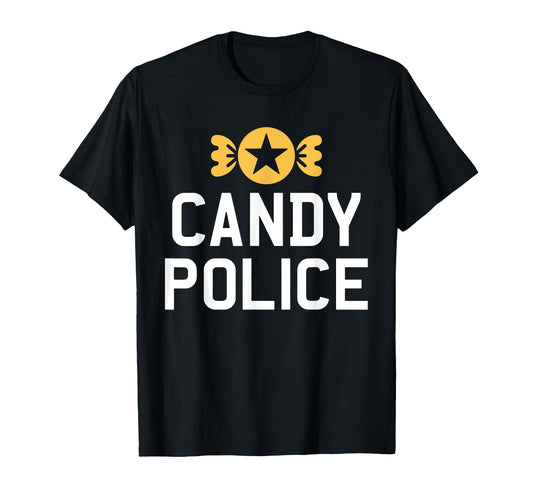 Candy Police Funny Halloween Costume T-Shirt - Unique Graphic for Adults - T-Shirt, Sweatshirt, Hoodie