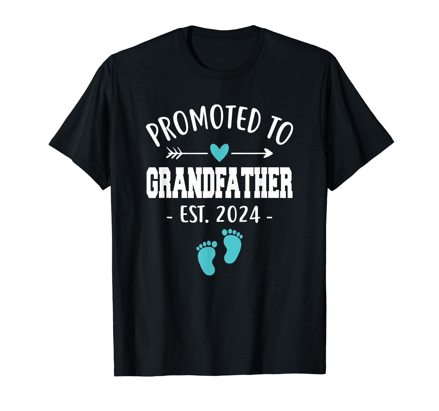 Promoted To Grandfather Est 2024 T-Shirt - Aesthetic Graphic for Adults - T-Shirt, Sweatshirt, Hoodie