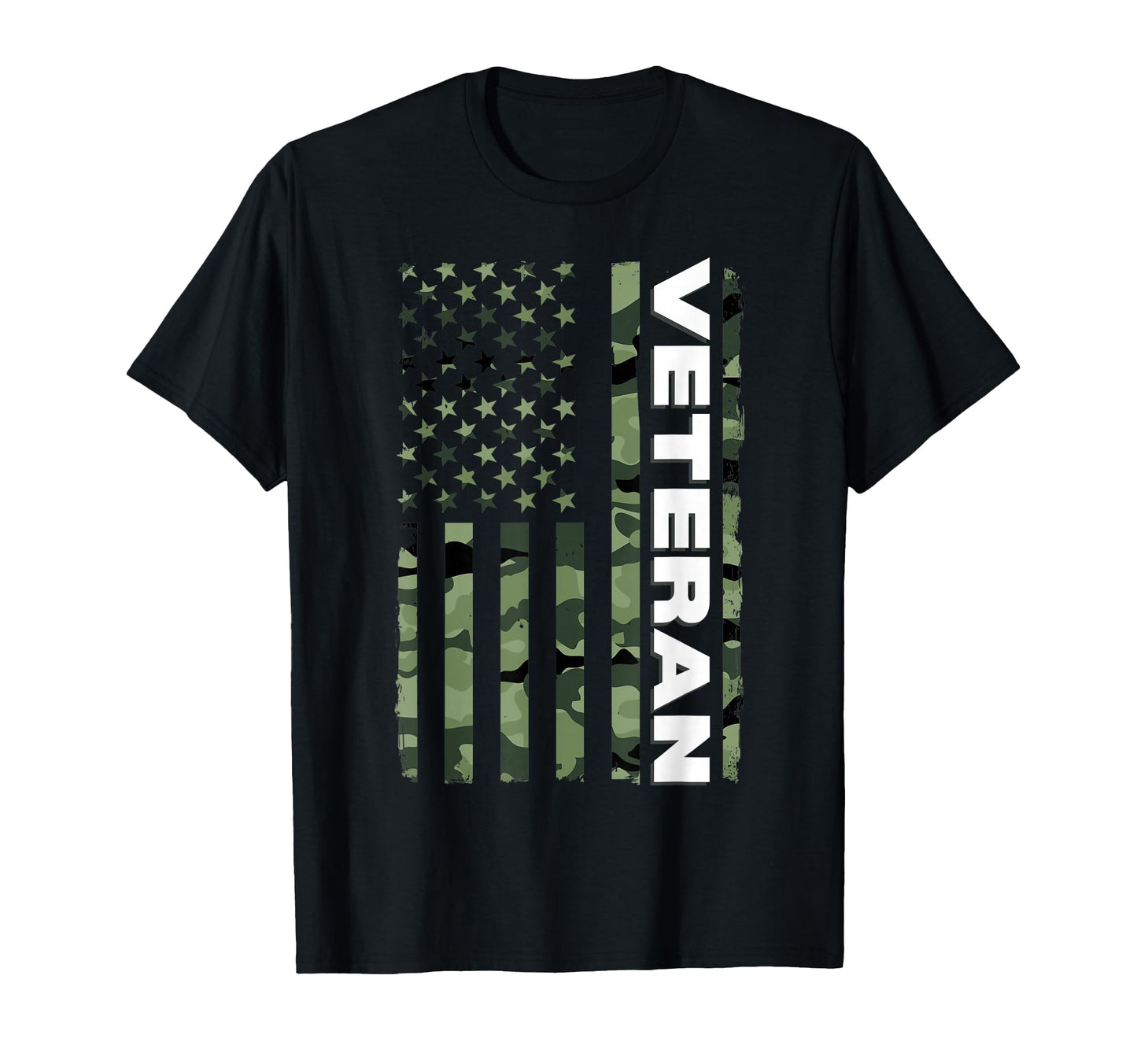 Veteran American Flag Camo Camouflage T-Shirt - Graphic Print for Adults - T-Shirt, Sweatshirt, Hoodie