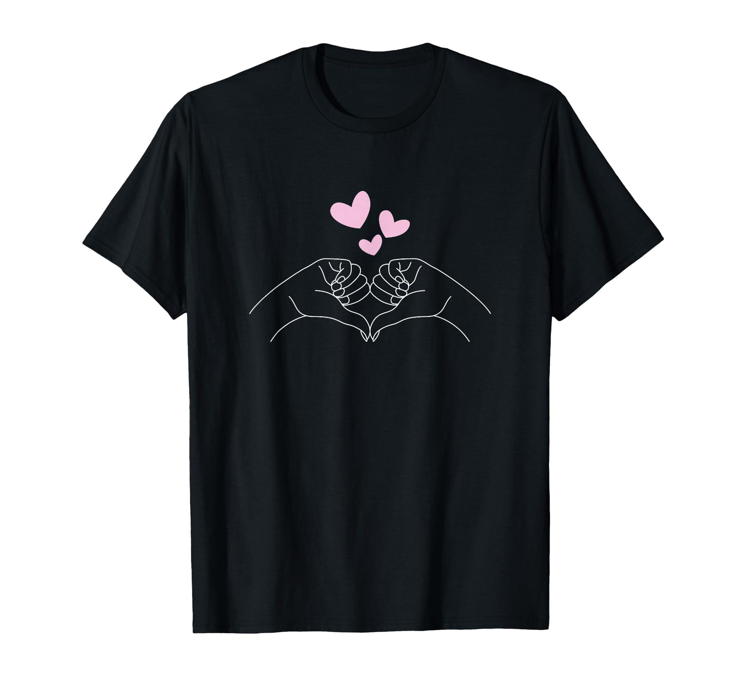 Korean Pop Finger Hand Heart Symbol T-Shirt - Unique Graphic Men Women - T-Shirt, Sweatshirt, Hoodie